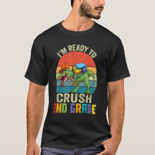 Camiseta Pronto Para Esmagar Dinossauro Trex Dino De Segund