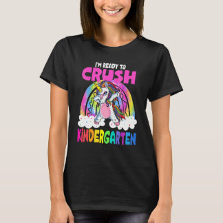 Camiseta Pronto Para Esmagar Kindergarten Unicórnio Dabbing