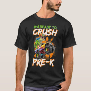 Camiseta Pronto Para Esmagar O Caminhão Monstro Do Dinossau