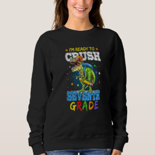 Camiseta Pronto Para Esmagar O Dinossauro Do 7º Ano De Volt