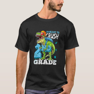 Camiseta Pronto Para Esmagar O Dinossauro Rex Grau De segun