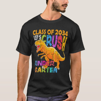 Camiseta Pronto Para Esmagar O Jardim De Infância 2034 Dino