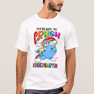 Camiseta Pronto Para Esmagar O Jardim De Infância Unicorn N