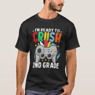 Camiseta Pronto Para Esmagar O Jogador De Vídeo De Grau seg