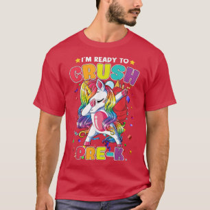 Camiseta Pronto para esmagar o PréK Unicorn de volta para o