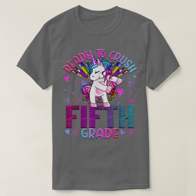 Camiseta Pronto para Esmagar o Quinto Grau de Volta aos Uni (Frente do Design)