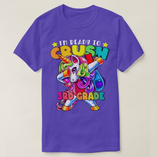 Camiseta Pronto Para Esmagar O Unicórnio De 3º Grau De Volt (Frente do Design)