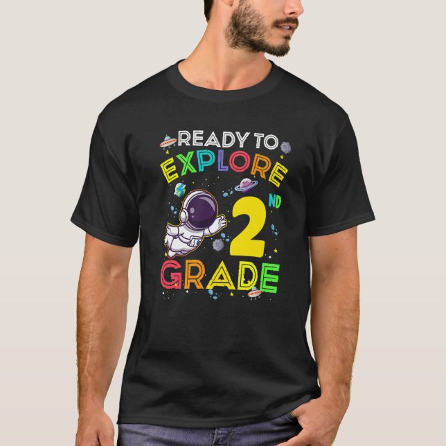 Camiseta Pronto Para Explorar 2ª Série Astronauta Fofo Meni (Frente)