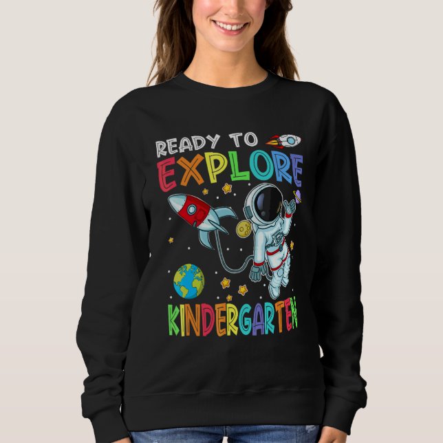 Camiseta Pronto Para Explorar Jardim de Infância Astronauta (Frente)