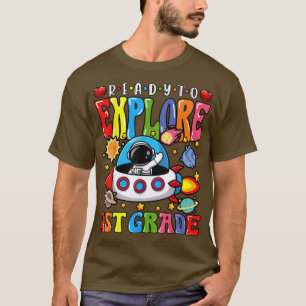 Camiseta Pronto para Explorar o astronauta de 1 rua Grau pa