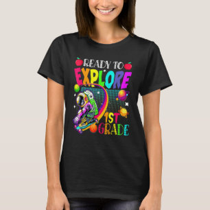 Camiseta Pronto Para Explorar O Astronauta De Patinação De