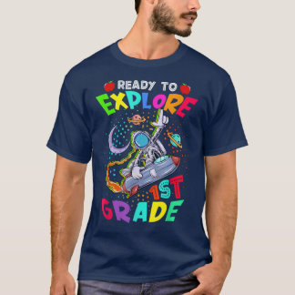 Camiseta Pronto Para Explorar O Astronauta Engraçado De 1 r