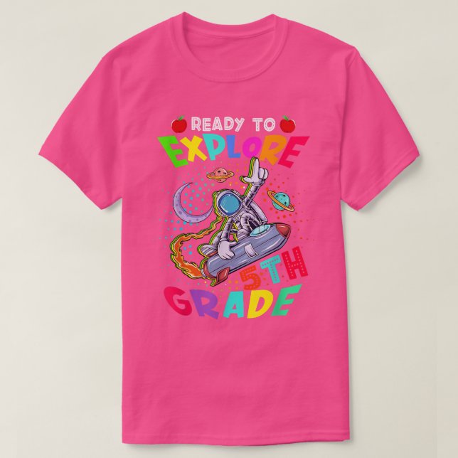 Camiseta Pronto Para Explorar O Astronauta Engraçado De 5 G (Frente do Design)