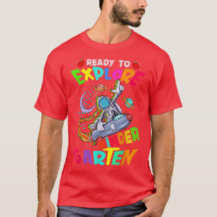 Camiseta Pronto Para Explorar O Astronauta Engraçado Do Jar