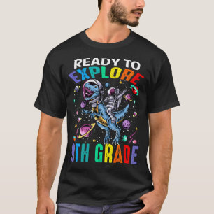 Camiseta Pronto Para Explorar O Dinossauro Do Astronauta Do