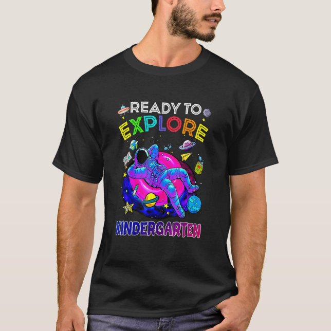Camiseta Pronto Para Explorar O Jardim De Infância De Volta (Frente)