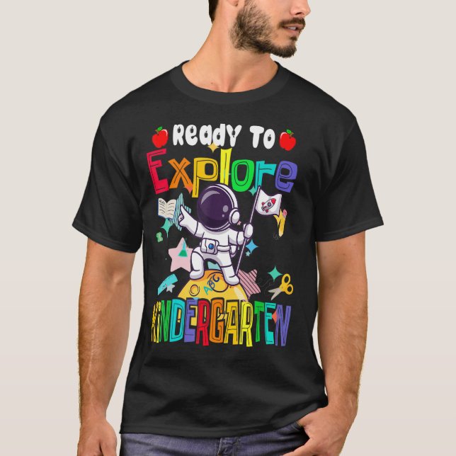Camiseta Pronto Para Explorar O Jardim De Infância Para Vol (Frente)