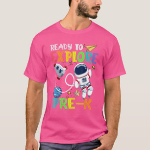 Camiseta Pronto Para Explorar Pré K Grau Astronauta De Volt