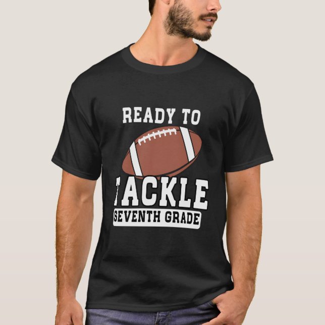 Camiseta Pronto Para Fazer Face À 7 De Volta À Escola Sétim (Frente)