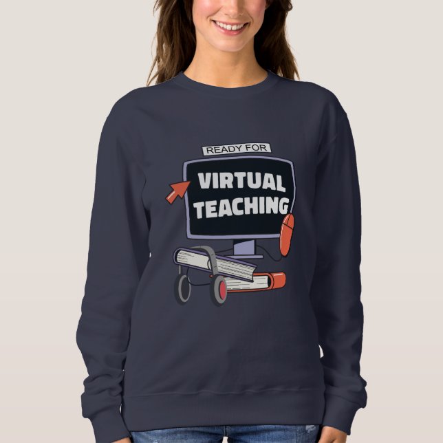 Camiseta Pronto para o ensino virtual (Frente)
