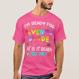 Camiseta Pronto Para O Sétimo Ano De Volta À Escola No Prim