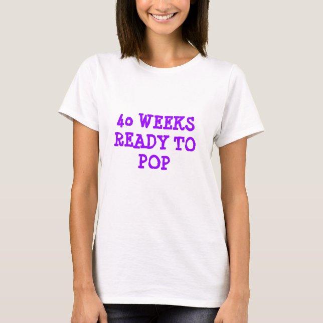 Camiseta Pronto Para Pop Maternidade Superior (Frente)