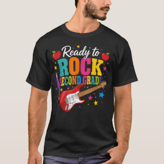 Camiseta Pronto Para Rockar Meninos Meninas Guitarra Segund