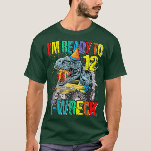 Camiseta Pronto Para T-Wreck 12 Dinossauro Monster 12 Bi