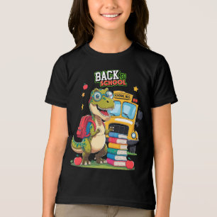 Camiseta Prontos para a escola - Edição Dino