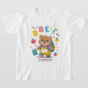 Camiseta Prontos para a escola - Jardim de Infância Bonito
