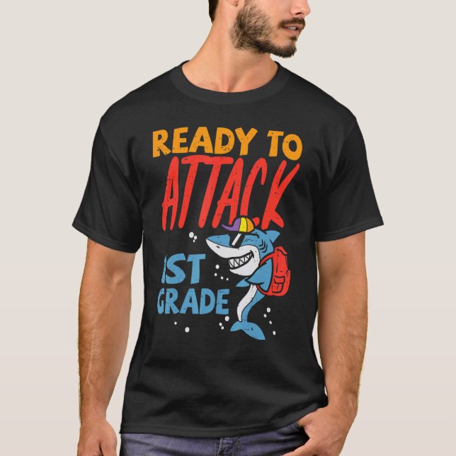 Camiseta Prontos Para Anexar O Tubarão Da Classe 1rua No Pr (Frente)