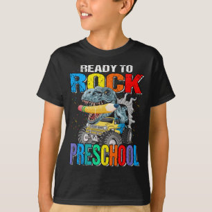 Camiseta Prontos Para Atingir O Monstro Da Pré-Escola, Gar
