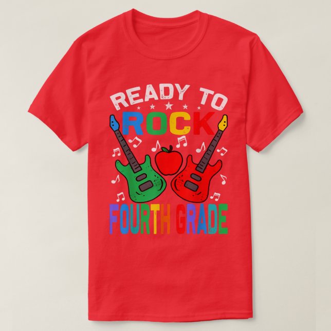 Camiseta Prontos Para Atingir O Quarto Ano De Volta À Guita (Frente do Design)