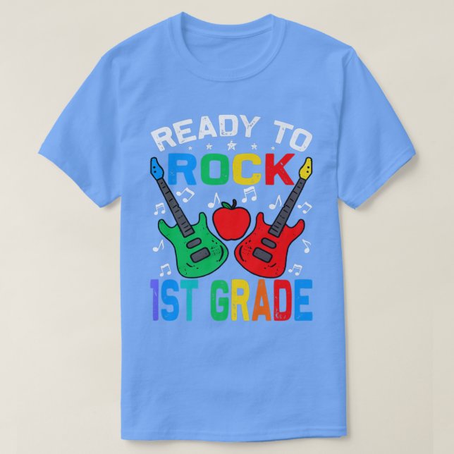 Camiseta Prontos Para Balançar A Série 1rua De Volta Para O (Frente do Design)