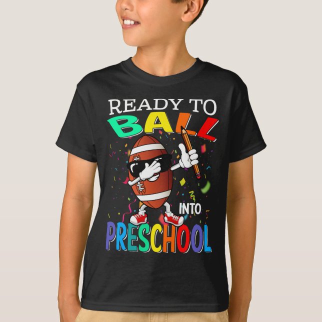 Camiseta Prontos Para Bater No Basquete De Pré-Escolas (Frente)
