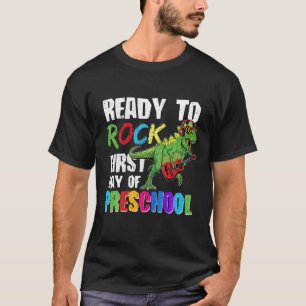 Camiseta Prontos Para Jogar No Primeiro Dia Da Pré-Escola D