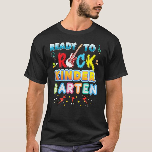 Camiseta Prontos Para Voltar Ao Jardim De Infância Para A E (Frente)
