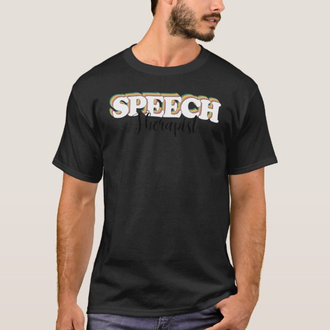 Camiseta Pronúncia do arco-íris com o Terapista de Fala (Frente)