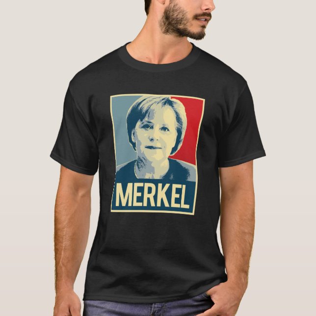 Camiseta Propaganda de Angela Merkel (Frente)