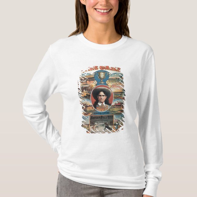 Camiseta Propaganda de poster Annie Oakley que caracteriza (Frente)