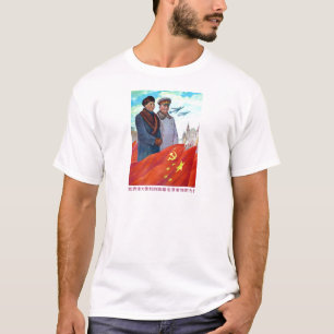 Camiseta Propaganda original Mao tse tung e Joseph Stalin