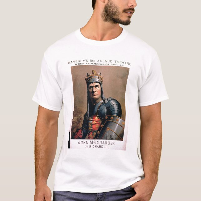 Camiseta Propaganda para 'John McCullough como Richard III (Frente)