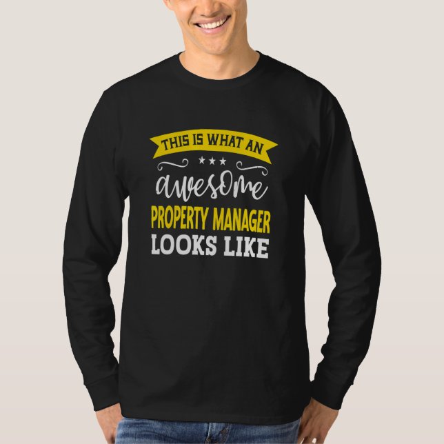 Camiseta Property Manager Job Title Employee Worker Propert (Frente)