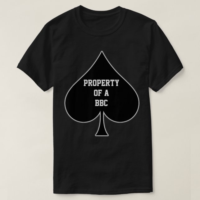 Camiseta Property Of A BBC Queen Of Spades  (Frente do Design)