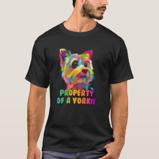 Camiseta Property of a Yorkie Yorkshire Terrier Dog  1