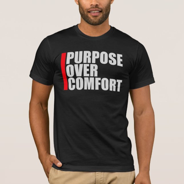 Camiseta Propósito Acima da Motivação da Mentalidade de Con (Frente)
