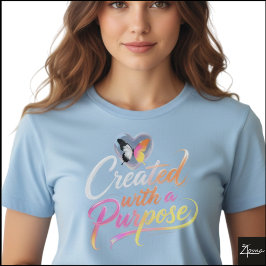 Camiseta Propósito Criado Neon Grafite Glossy Script