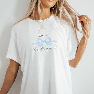 Camiseta Proposta de Bridesmaid do Arco Azul Demure