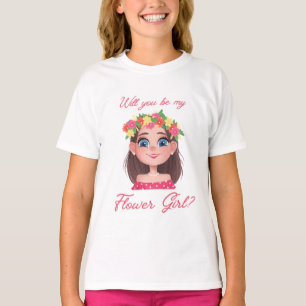 Camiseta proposta de florista rosa