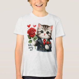 Camiseta Proposta de Gatinho Fofo para Crianças